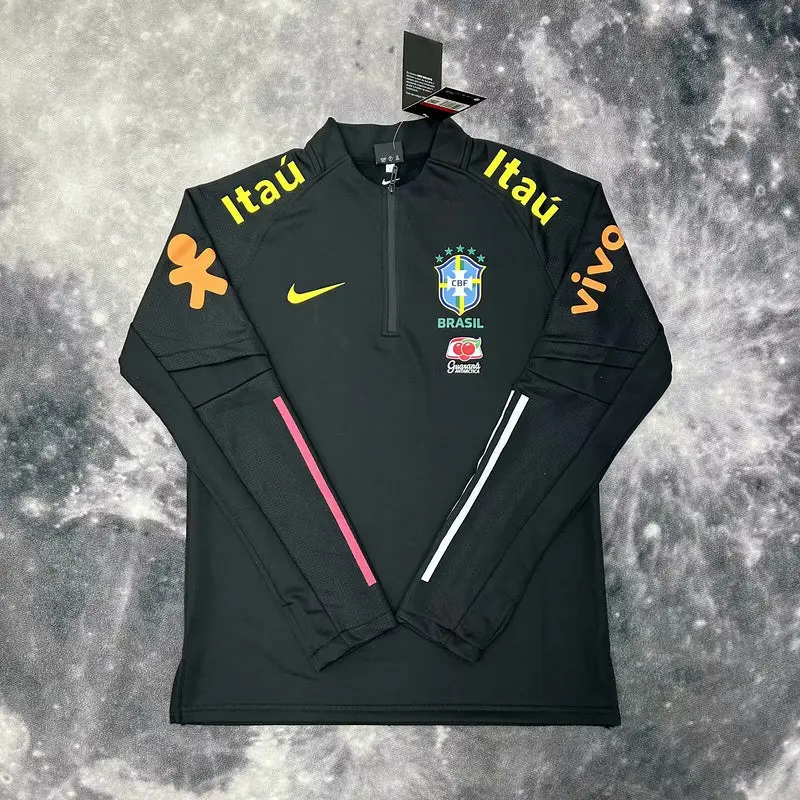 Pull Zip Brésil Noir Noir